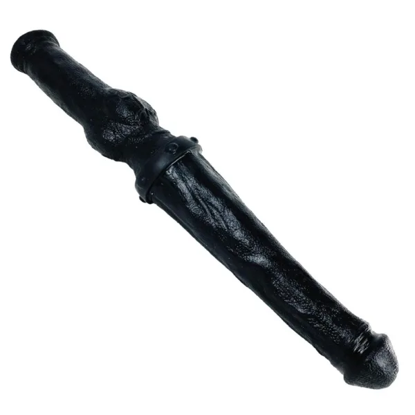 15.5 Inch Black Double Ended Horse Dildo with Knot