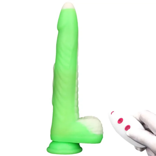 9.5 Inch Heated Vibrating Thrusting Exotic Dildo