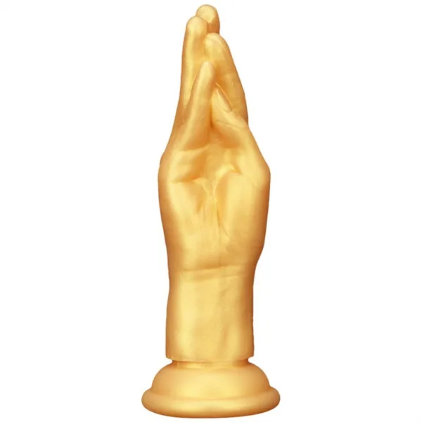 6 / 8.5 / 11 Inch Gold Silicone Hand Palm Dildo Fist Anal Plug